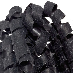 6.5" Sparkling Black Curly Ribbon Gift Bow