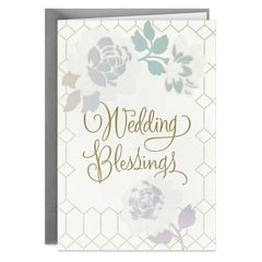 Blessings, Joy and Love Religious Wedding Card