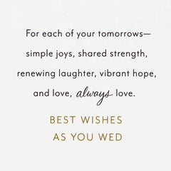 Blessings, Joy and Love Religious Wedding Card