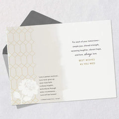 Blessings, Joy and Love Religious Wedding Card