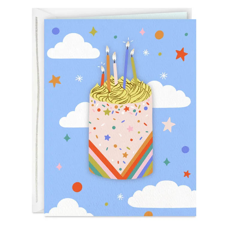 Classic Cake and Candle Vibes Birthday Card