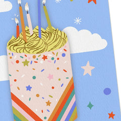 Classic Cake and Candle Vibes Birthday Card