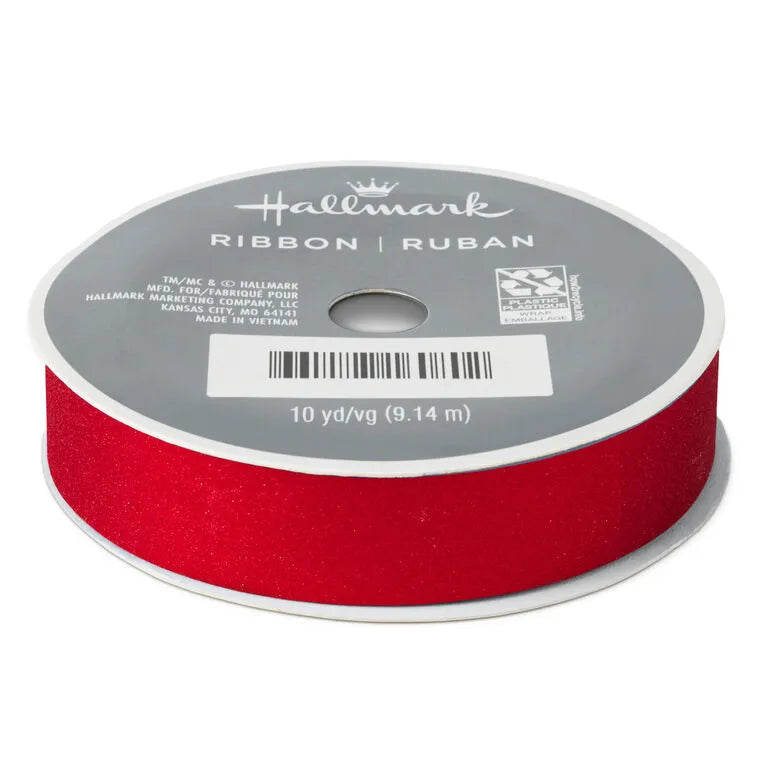 0.6" Sparkly Red Ribbon