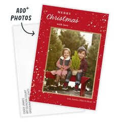 Speckled Campfire Mug Flat Christmas Photo Card