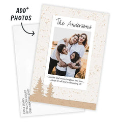 Campfire Wishes Flat Holiday Photo Card