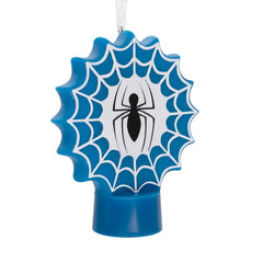 Marvel Spider-Man Face on Web Hallmark Ornament With Light