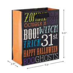 6.5" Spooky Time 6-Pack Assorted Small Halloween Gift Bag Bundle