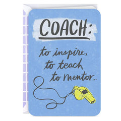 You're a Great Coach Thank You Card