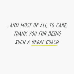 You're a Great Coach Thank You Card