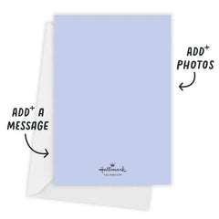 Square Frame Blue Birth Announcement