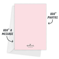 Square Frame Pink Birth Announcement