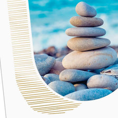 Stacked Stones on the Beach Blank Card