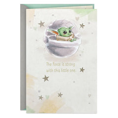Star Wars: The Mandalorian™ Grogu™ The Force Is Strong With This Little One New Baby Card