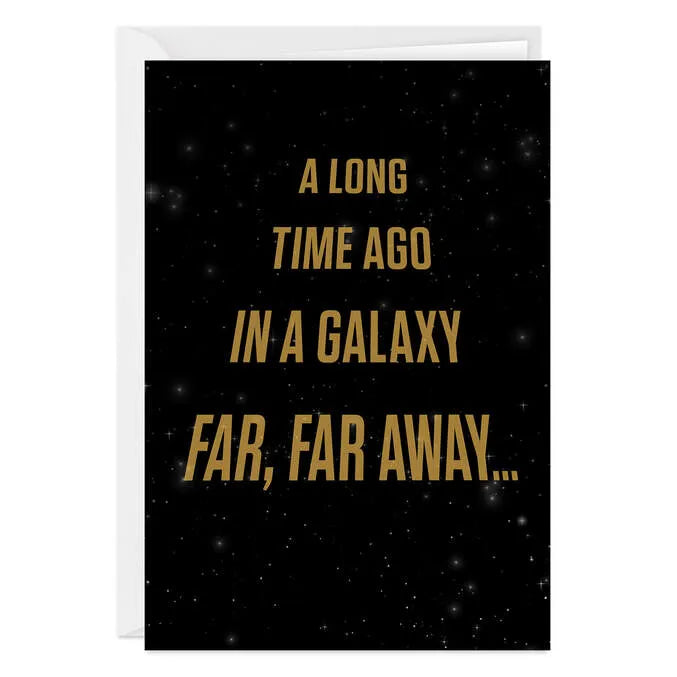 Star Wars™ A Long Time Ago Funny Custom Birthday Card