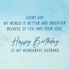 Thanking My Lucky Stars for You Birthday Card for Husband With Spinner Wheel
