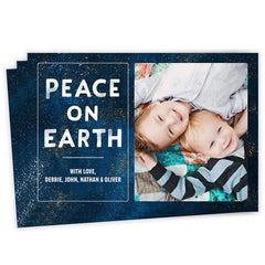 Peace on Earth Flat Holiday Photo Card
