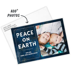 Peace on Earth Flat Holiday Photo Card