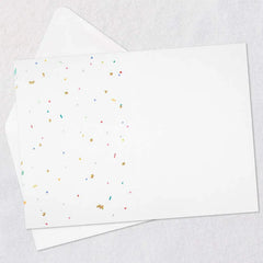 Party Streamers and Confetti Blank Birthday Card