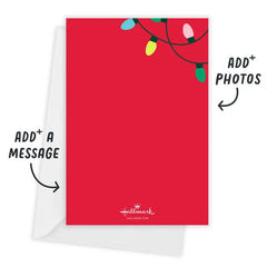 Bold String Lights Flat Christmas Photo Card
