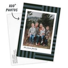 Bold Striped Blocks Flat Holiday Photo Card