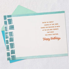 A Strong Mom Makes a Strong Family Birthday Card for Mom