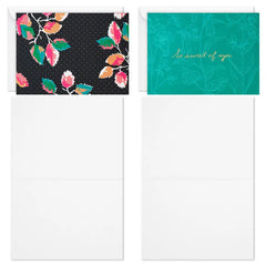 Elevated Florals Assorted Blank Notes in Designed Box, Pack of 24