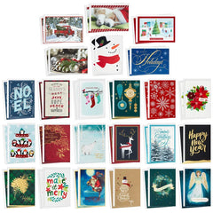 Stylish Holidays Christmas Card Assortment in Decorative Box, Pack of 48