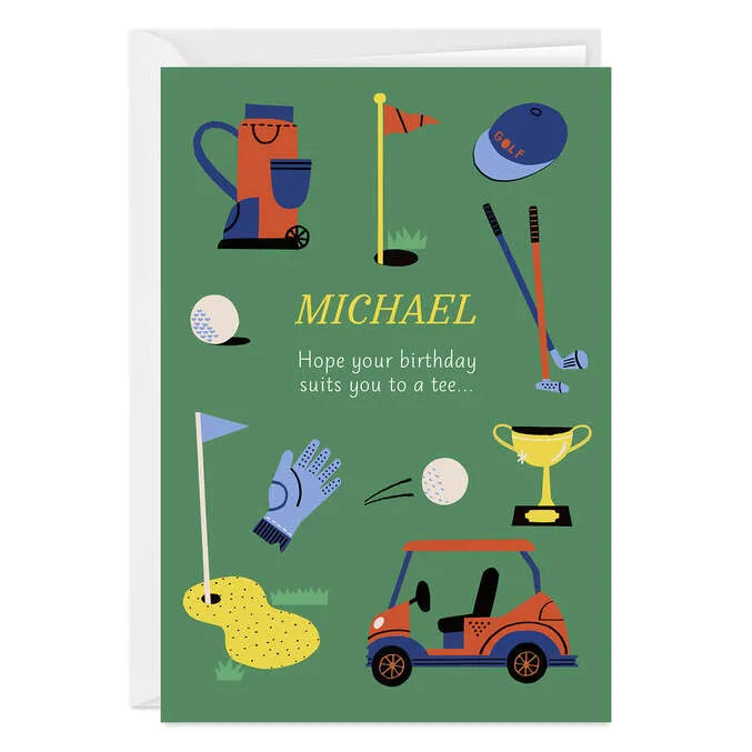 Suits You to a Tee Custom Birthday Card