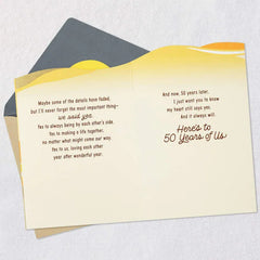 My Heart Still Says Yes 50th Anniversary Card