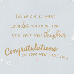 Smiles, Snuggles and Love New Baby Girl Card