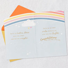 Smiles, Snuggles and Love New Baby Girl Card