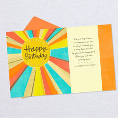 Sun Rays Birthday Card