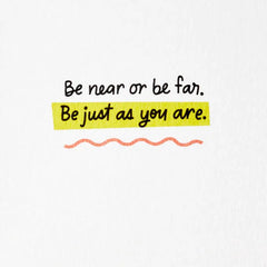 Be Just as You Are Encouragement Card