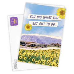 You Did It Sunflower Field Custom Congratulations Card