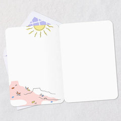 Sunny Desert Landscape Blank Card