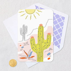 Sunny Desert Landscape Blank Card