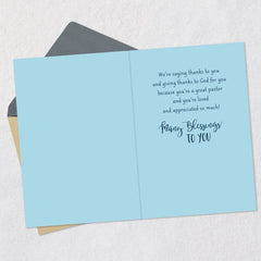 Giving Thanks to God for You Religious Clergy Appreciation Card for Pastor