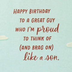 Sunset Landscape Like a Son Birthday Card for Him