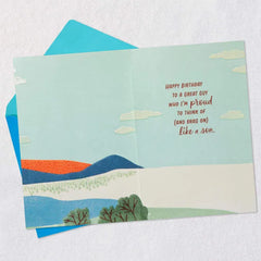 Sunset Landscape Like a Son Birthday Card for Him