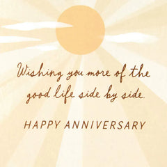 Wishing You the Good Life Side by Side Anniversary Card