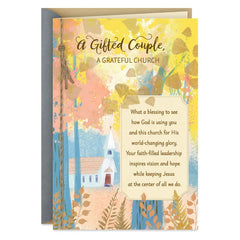 Gifted Couple, Grateful Church Religious Clergy Appreciation Card for Couple in Ministry