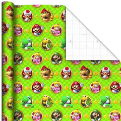 Nintendo Super Mario™ Bright Icons 3-Pack Assortment Wrapping Paper Roll Bundle, 60 sq. ft. total