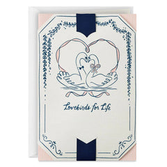 Lovebirds for Life Wedding Card