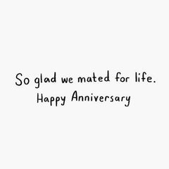 Mate for Life, Swans Funny Anniversary Card for Spouse