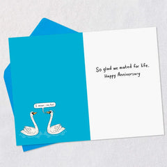 Mate for Life, Swans Funny Anniversary Card for Spouse