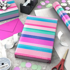 Sweet Stripes Wrapping Paper, 17.5 sq. ft.