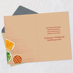 Pass the Blessings and Pour on the Thanks Thanksgiving Card