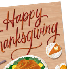 Pass the Blessings and Pour on the Thanks Thanksgiving Card