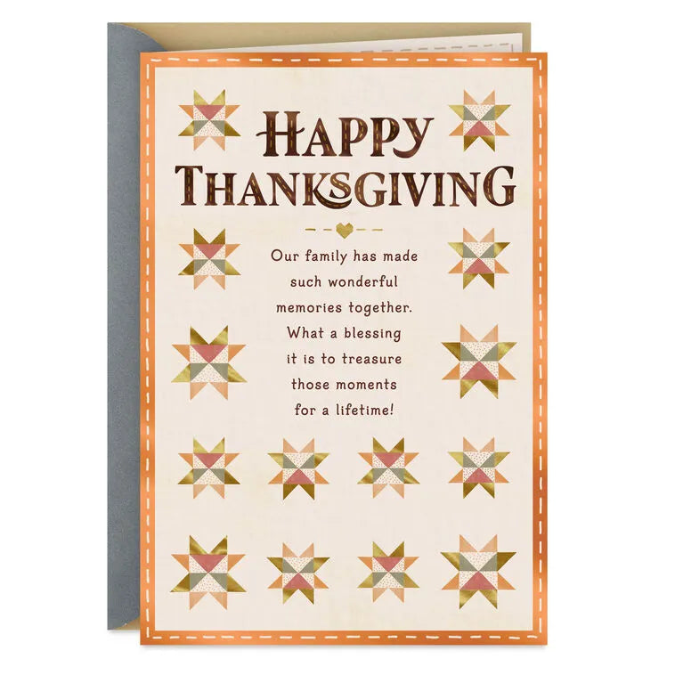 We've Made Wonderful Memories Religious Thanksgiving Card for Relative