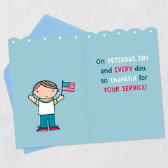 Thank Our Lucky Stars and Stripes Veterans Day Card
